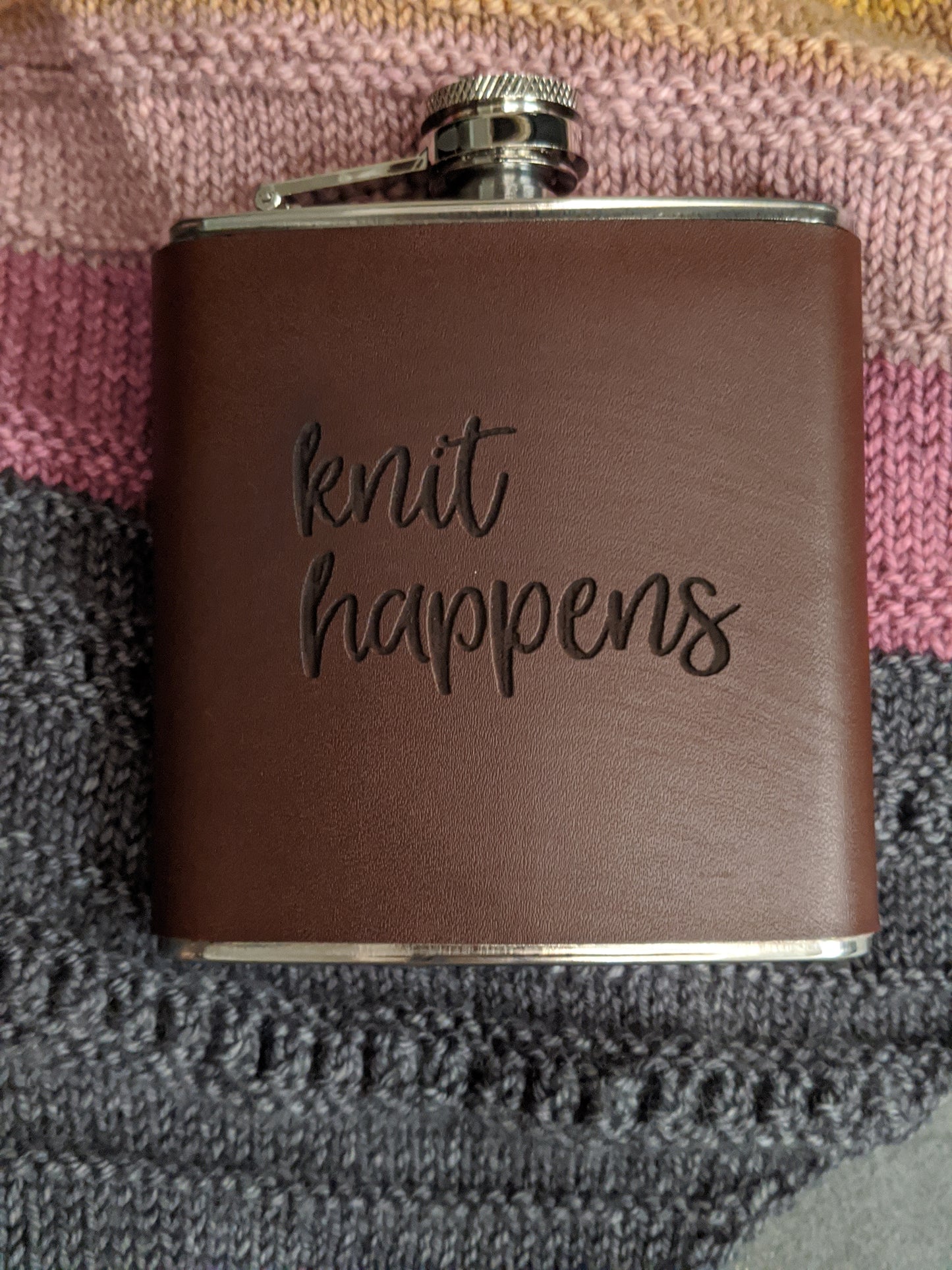 Knit Happens flask