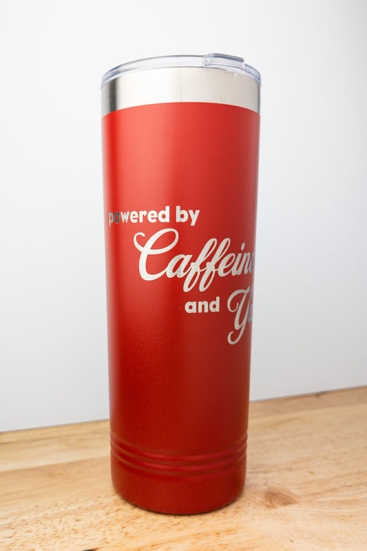 Caffeine and yarn - Insulated Tumbler