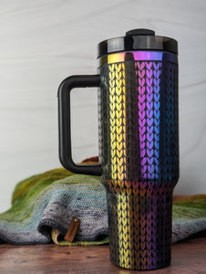 Knit Tumbler - rainbow