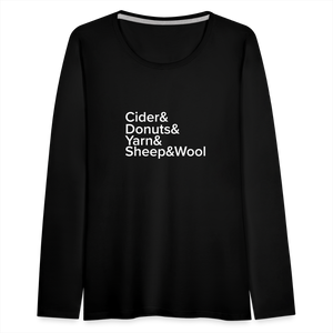 Fiber Festival - Women's Premium Long Sleeve T-Shirt - black
