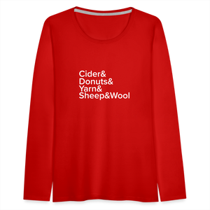 Fiber Festival - Women's Premium Long Sleeve T-Shirt - red