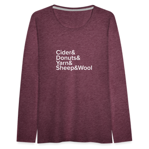 Fiber Festival - Women's Premium Long Sleeve T-Shirt - heather burgundy