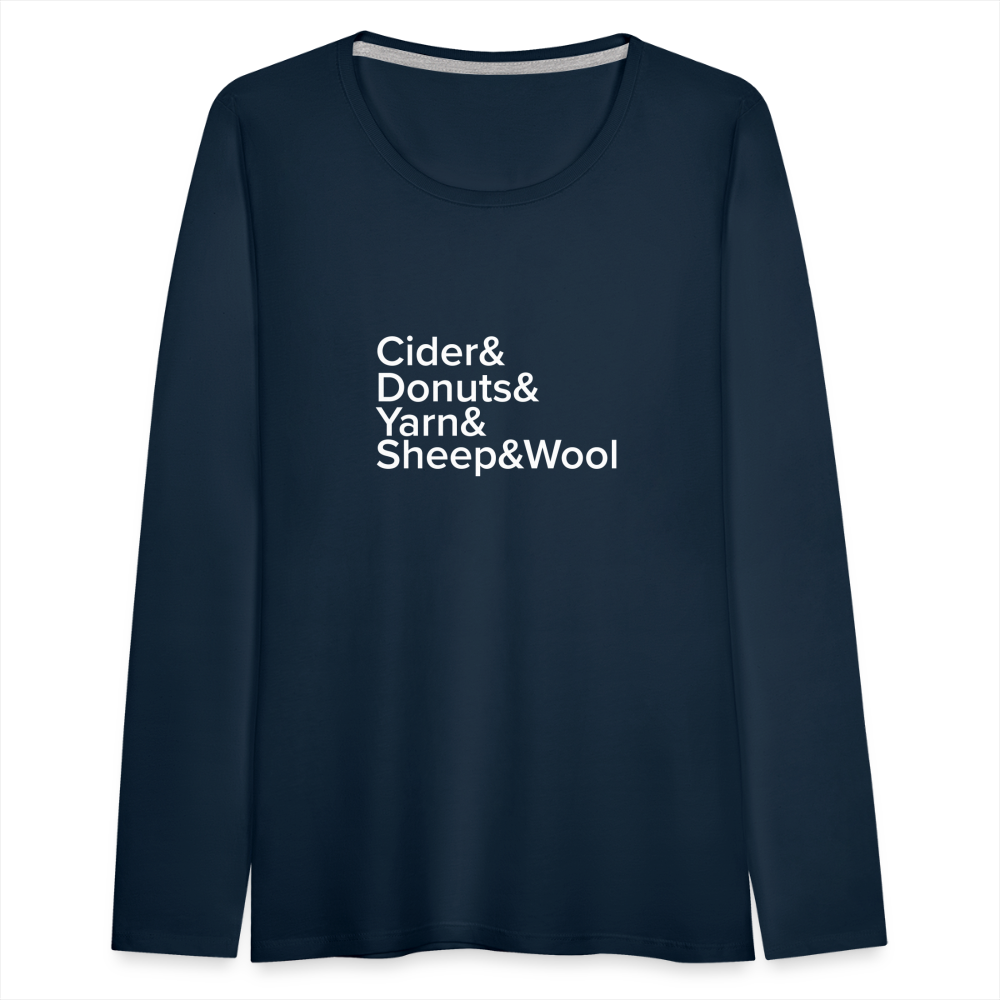 Fiber Festival - Women's Premium Long Sleeve T-Shirt - deep navy