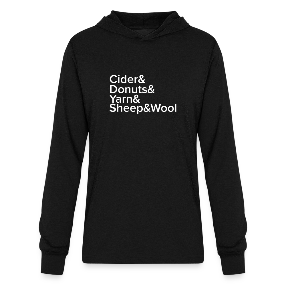 Fiber Festival - Unisex Long Sleeve Hoodie Shirt - black