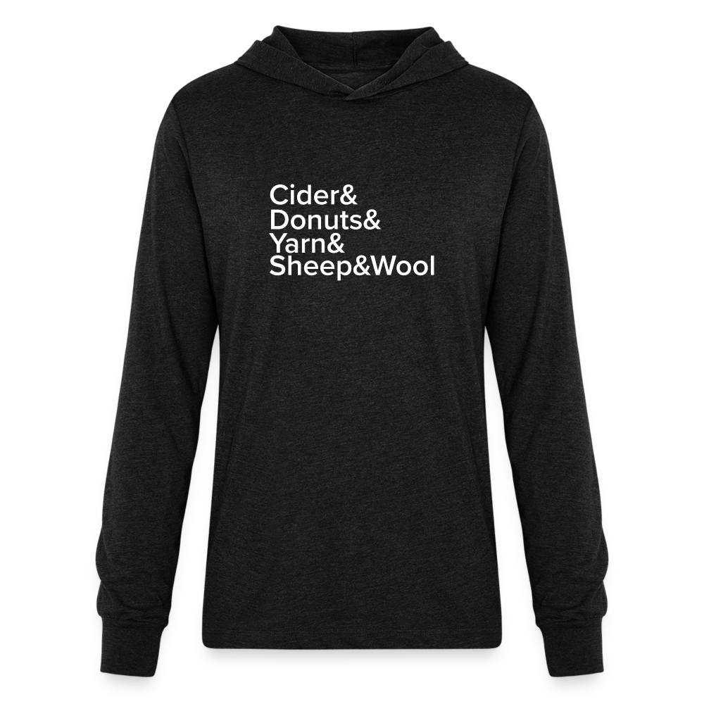 Fiber Festival - Unisex Long Sleeve Hoodie Shirt - heather black