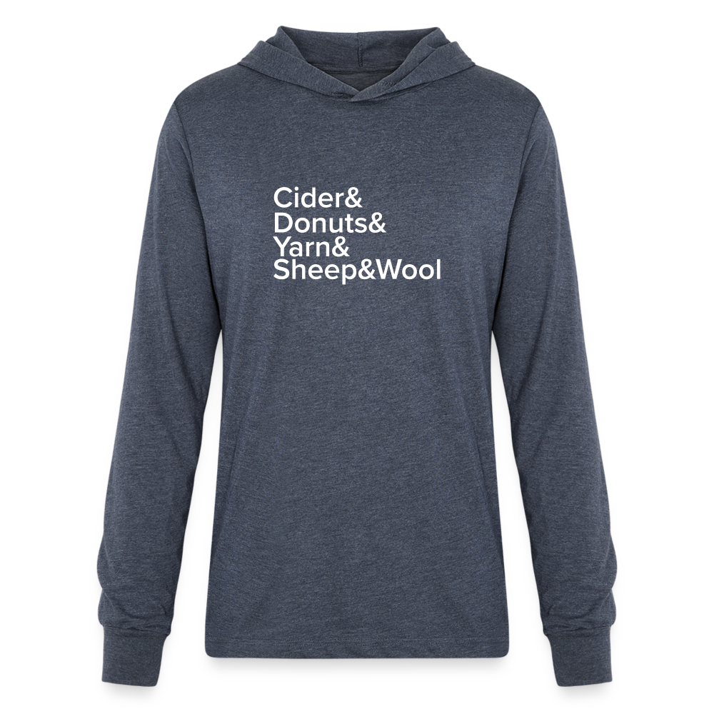 Fiber Festival - Unisex Long Sleeve Hoodie Shirt - heather navy