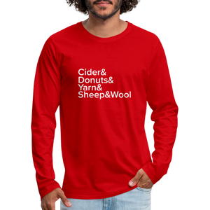 Fiber Festival - Men's Premium Long Sleeve T-Shirt - red
