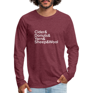 Fiber Festival - Men's Premium Long Sleeve T-Shirt - heather burgundy