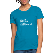 Load image into Gallery viewer, Fiber Festival - Women&#39;s T-Shirt - turquoise