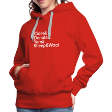Load image into Gallery viewer, Fiber Festival - Women’s Premium Hoodie - red