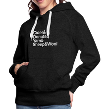 Load image into Gallery viewer, Fiber Festival - Women’s Premium Hoodie - charcoal grey