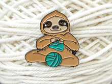 Load image into Gallery viewer, Process Knitter Sloth pin