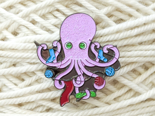 Project Knitter Octopus pin