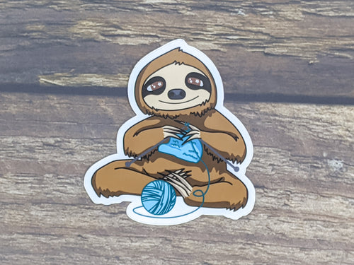 Process Knitter Sloth sticker or magnet