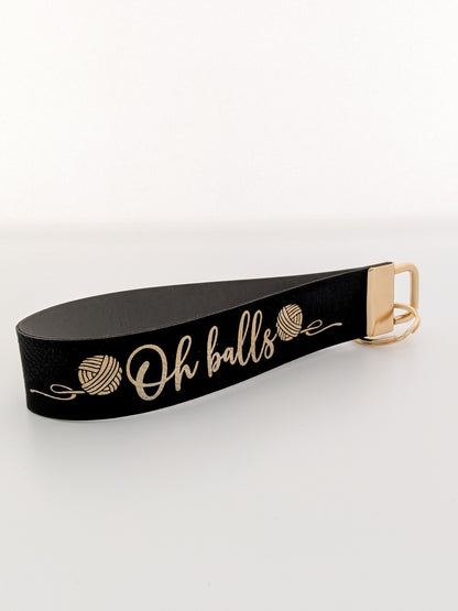 Oh Balls - Wristlet/Keyring fob