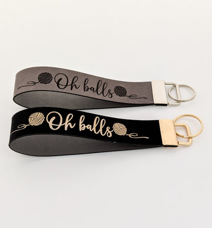 Oh Balls - Wristlet/Keyring fob