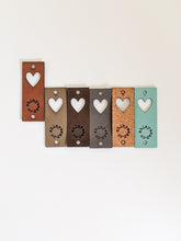 Load image into Gallery viewer, Heart cutout no-sew leatherette tag